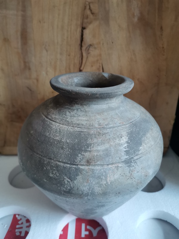 古玩陶瓷秦漢.灰陶罐拍賣,當前價格398元
