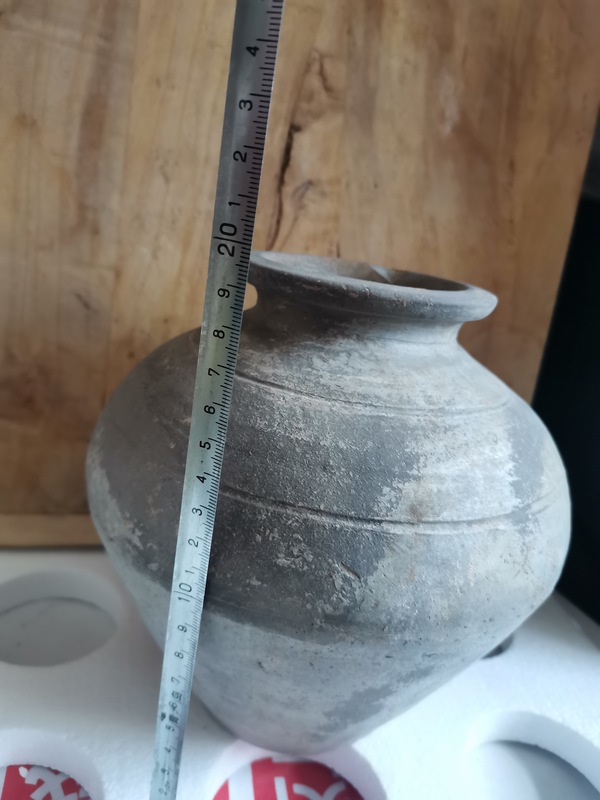 古玩陶瓷秦漢.灰陶罐拍賣,當前價格398元