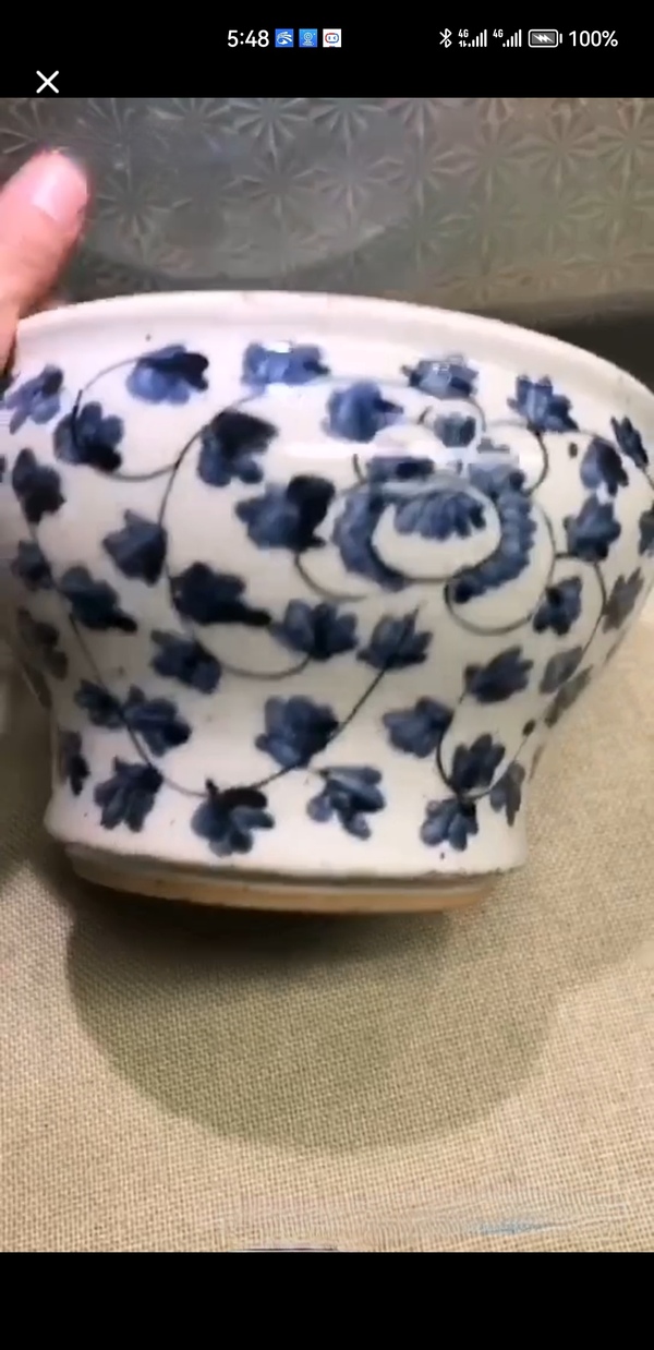 古玩陶瓷青花纏枝花卉紋馬蹄尊拍賣(mài),當(dāng)前價(jià)格6600元