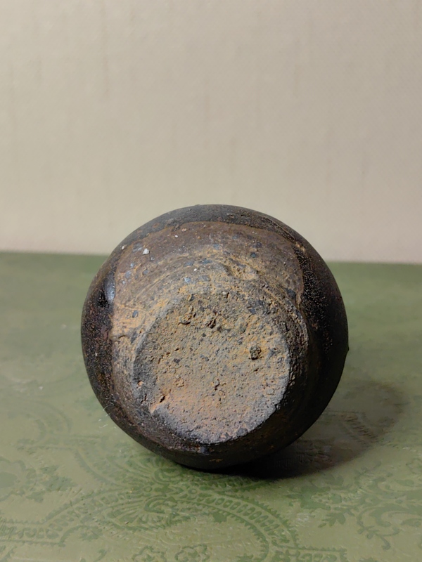 古玩陶瓷醬釉小水盂拍賣,當前價格189元