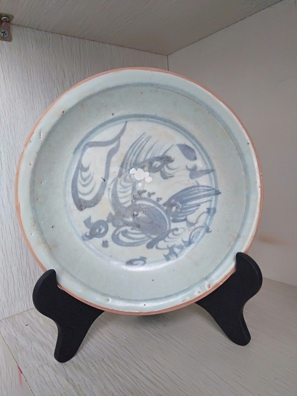古玩陶瓷青花麒麟望月紋盤拍賣,當(dāng)前價(jià)格780元