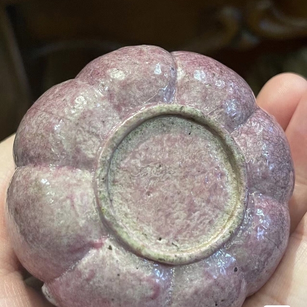 古玩陶瓷胭脂紅釉包袱葫蘆瓶拍賣，當(dāng)前價(jià)格18000元