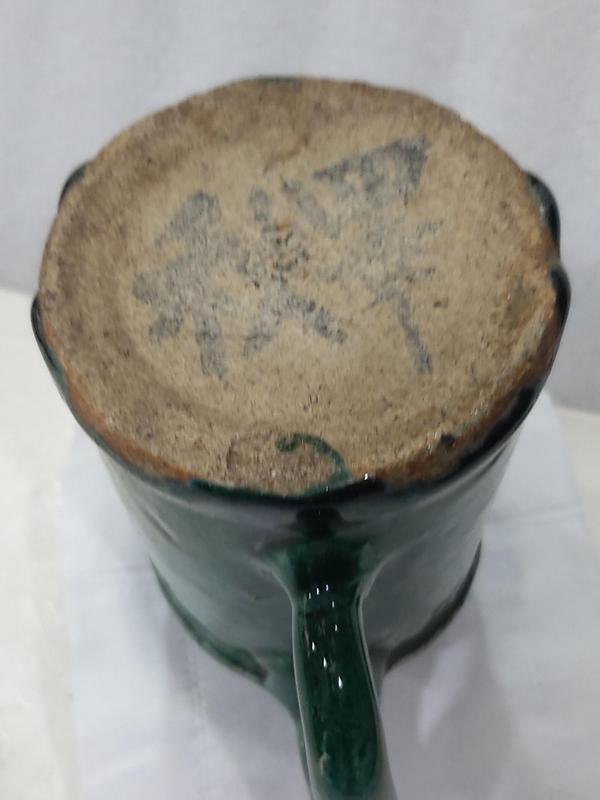 古玩陶瓷雙11秒殺綠彩油壺拍賣,當前價格488元