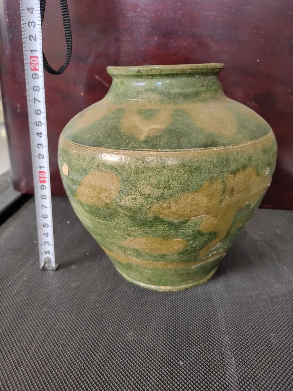 古玩陶瓷明代?三彩罐拍賣,當前價格3200元