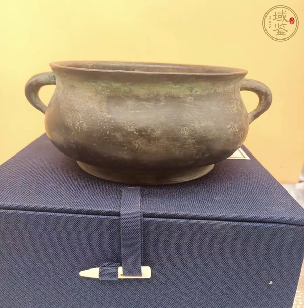 古玩銅器清中期蚰龍耳爐真品鑒賞圖