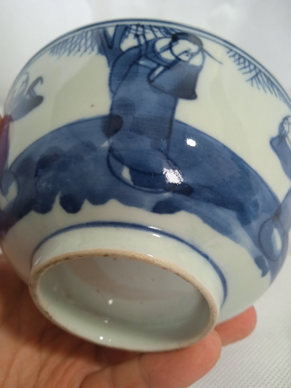 古玩陶瓷青花福祿壽三星人物紋碗兩個拍賣,當前價格999元