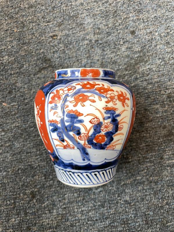 古玩陶瓷青花礬紅彩花卉紋罐拍賣,當前價格1888元