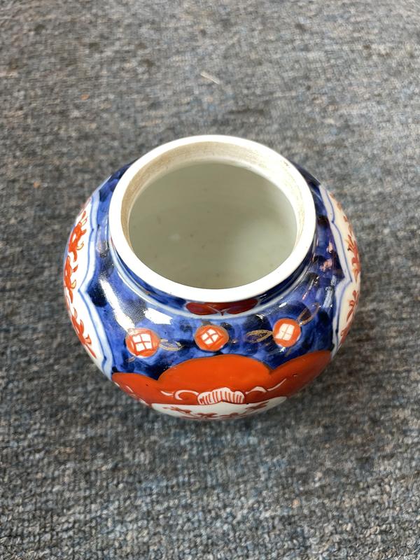 古玩陶瓷青花礬紅彩花卉紋罐拍賣,當前價格1888元