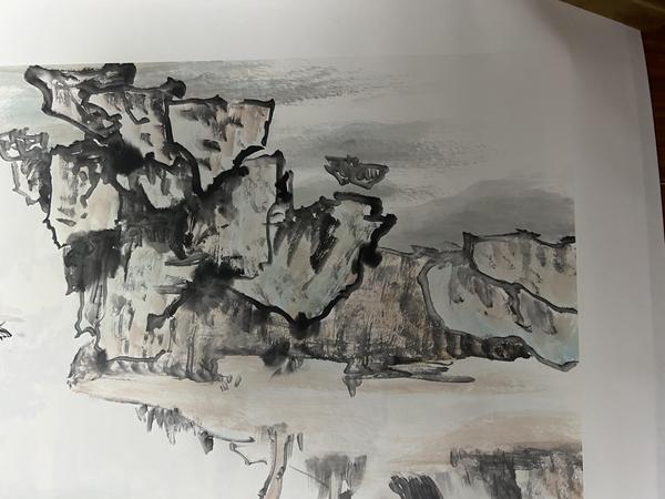 古玩字畫朱玉斌山水拍賣,當前價格450元