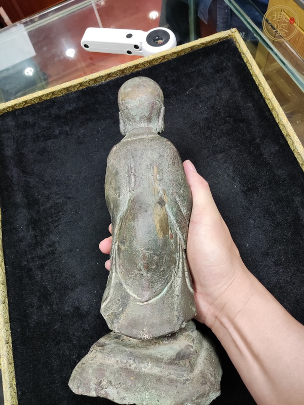 古玩銅器阿難尊者銅像真品鑒賞圖