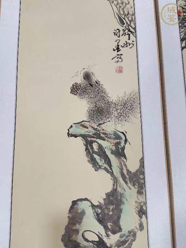 古玩字畫松林樂四屏真品鑒賞圖