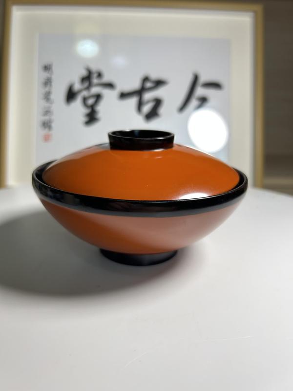 古玩雜項(xiàng)清晚期 木胎漆器蓋碗拍賣,當(dāng)前價(jià)格130元