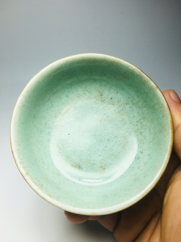 古玩陶瓷豆青釉筆舔拍賣,當前價格288元