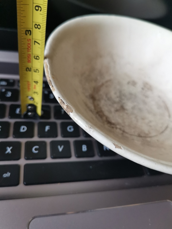 古玩陶瓷元代,磁州窯白釉碗拍賣,當前價格999元