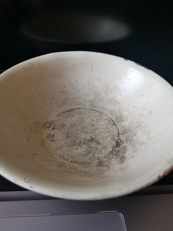 古玩陶瓷元代,磁州窯白釉碗拍賣,當前價格999元