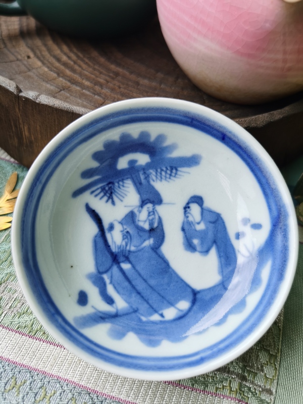 古玩陶瓷三星高照圖青花盤拍賣,當前價格399元