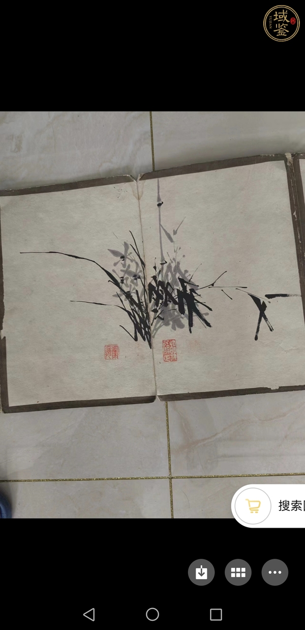 古玩字畫佚名書法花卉冊頁真品鑒賞圖