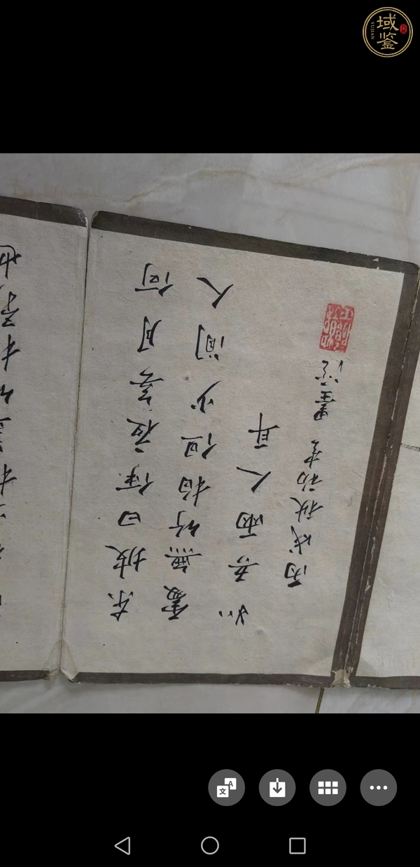 古玩字畫佚名書法花卉冊頁真品鑒賞圖