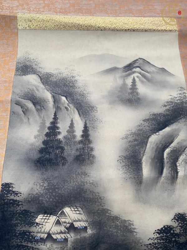 古玩字畫山居圖真品鑒賞圖