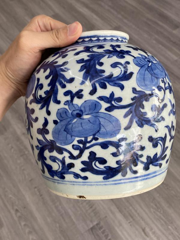 古玩陶瓷清乾隆青花太白罐拍賣,當前價格2566元