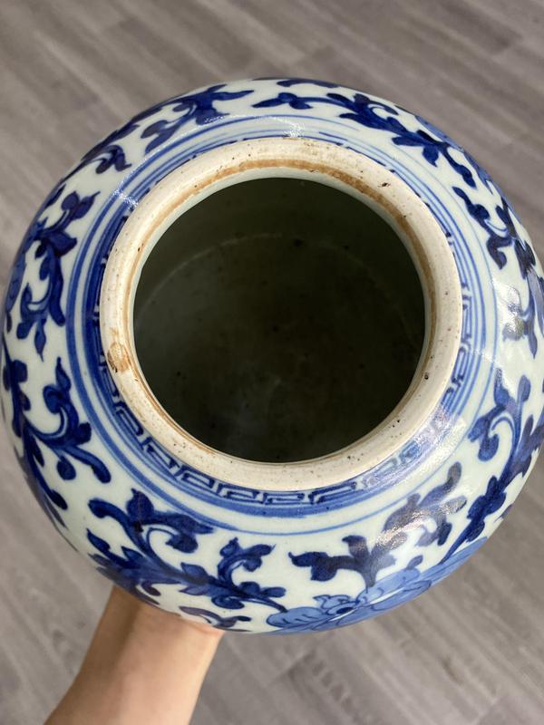古玩陶瓷清乾隆青花太白罐拍賣,當前價格2566元