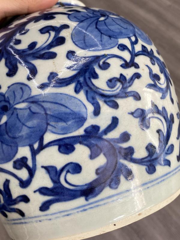 古玩陶瓷清乾隆青花太白罐拍賣,當前價格2566元
