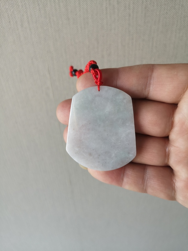 古玩玉器天然翡翠雕“文殊菩薩”牌拍賣,當(dāng)前價(jià)格398元