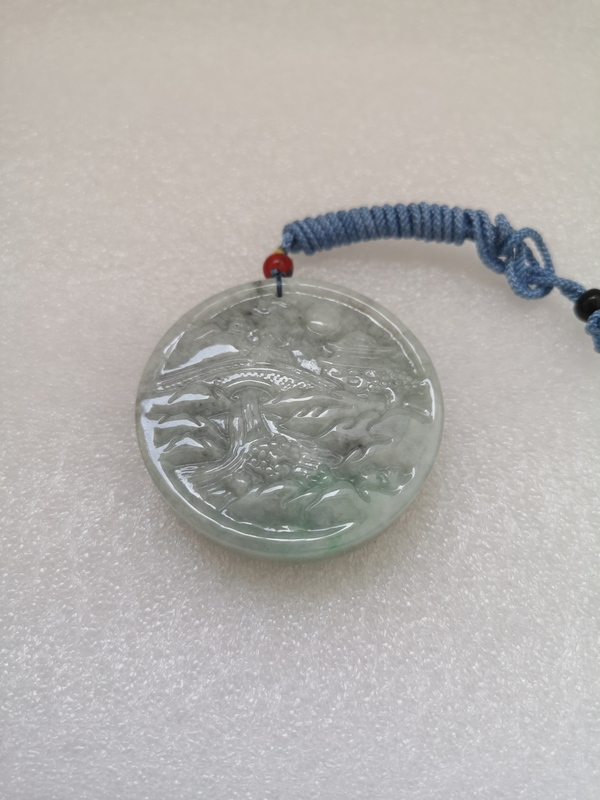 古玩玉器天然翡翠雕“山水”掛牌拍賣,當前價格680元