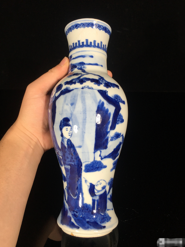 古玩陶瓷清中期青花通景人物故事紋廣口瓶一件(大人物畫片)拍賣,當前價格3688元