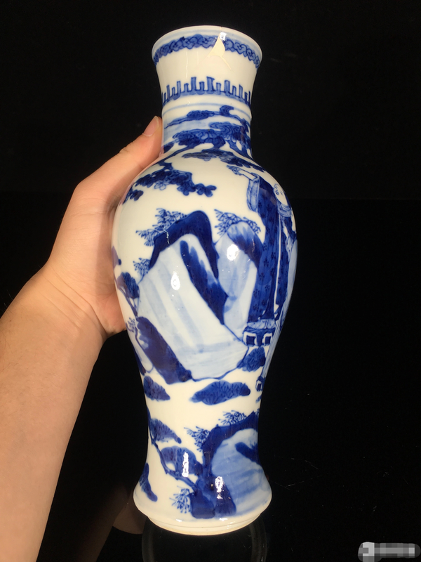 古玩陶瓷清中期青花通景人物故事紋廣口瓶一件(大人物畫片)拍賣,當前價格3688元