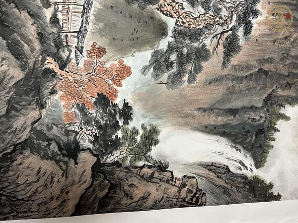 古玩字畫松峰富水真品鑒賞圖