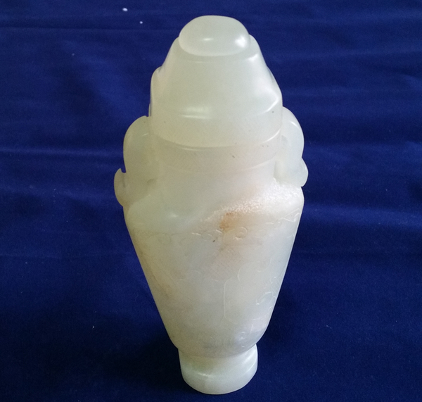 古玩玉器和田白玉蓋瓶拍賣,當前價格1880元