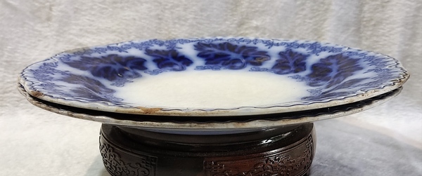 古玩陶瓷青花花卉紋花口盤拍賣,當前價格468元