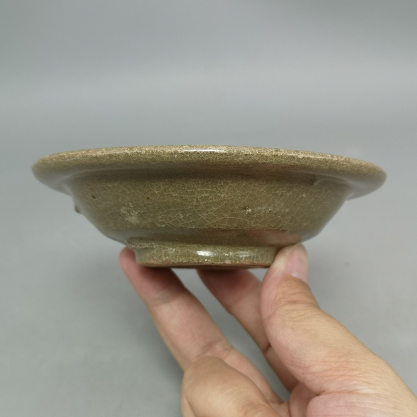 古玩陶瓷米黃釉盤拍賣,當前價格1300元