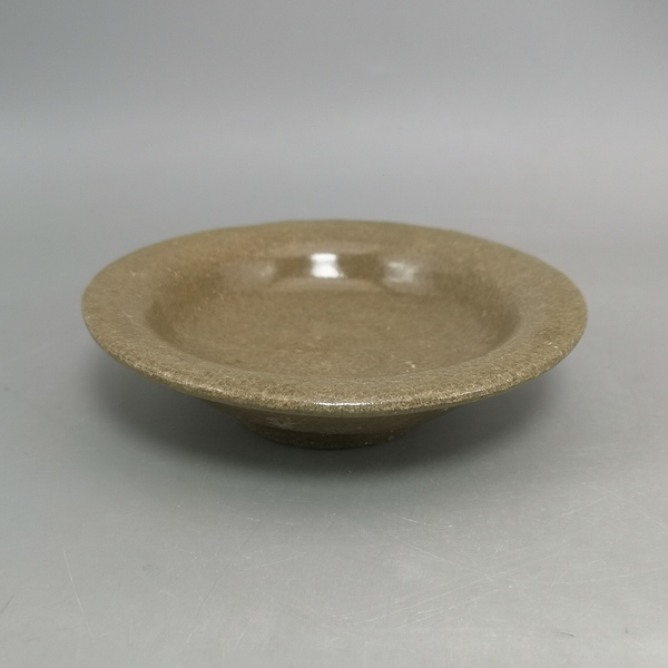 古玩陶瓷米黃釉盤拍賣,當前價格1300元