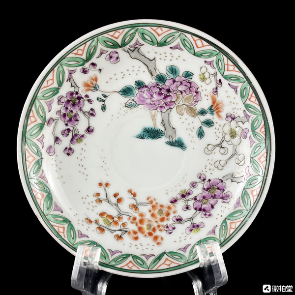 古玩陶瓷粉彩花卉紋盤拍賣,當前價格900元