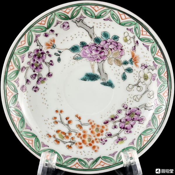 古玩陶瓷粉彩花卉紋盤拍賣,當前價格900元