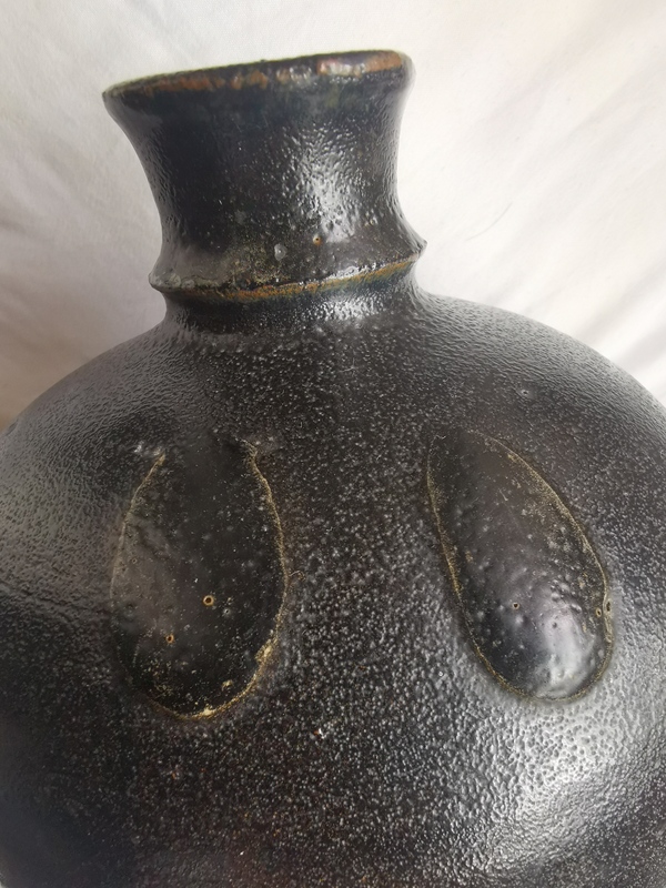 古玩陶瓷磁州山西窯口,黑釉嘟嚕瓶拍賣,當前價格2666元