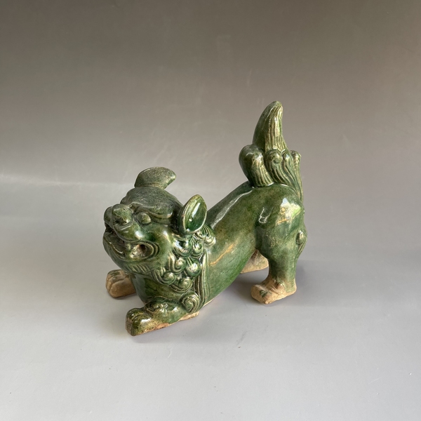 古玩陶瓷明代綠釉瑞獸拍賣,當前價格6800元