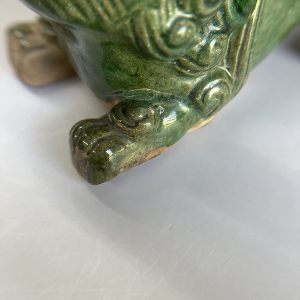 古玩陶瓷明代綠釉瑞獸拍賣,當前價格6800元