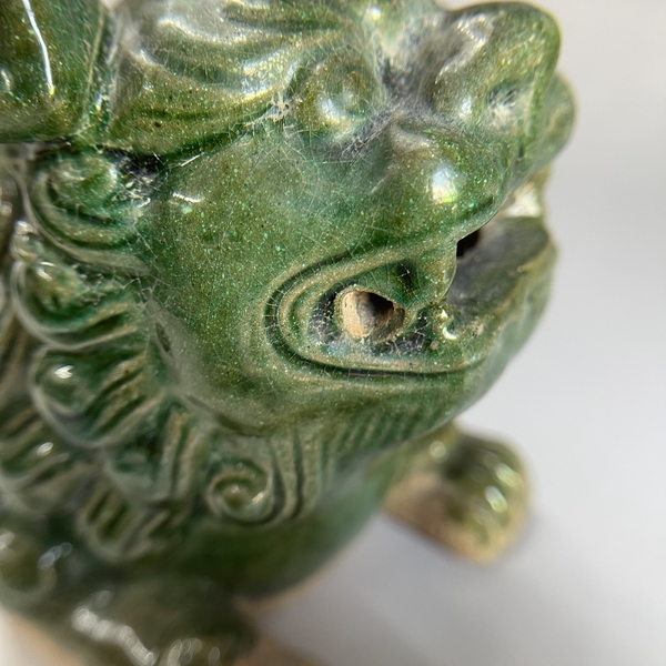 古玩陶瓷明代綠釉瑞獸拍賣,當前價格6800元