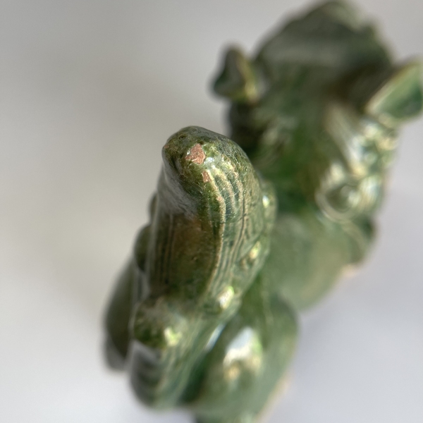 古玩陶瓷明代綠釉瑞獸拍賣,當前價格6800元