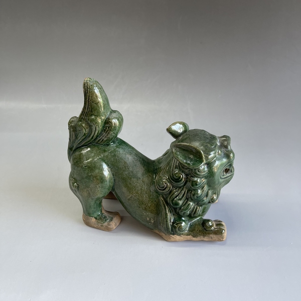 古玩陶瓷明代綠釉瑞獸拍賣,當前價格6800元