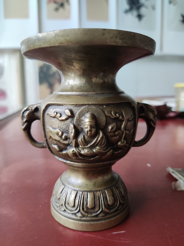 古玩雜項(xiàng)晚清銅花觚拍賣,當(dāng)前價格688元