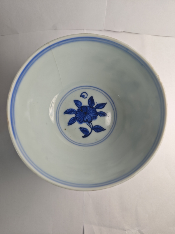 古玩陶瓷明嘉靖青花花鳥紋蓮子碗拍賣,當前價格4567元