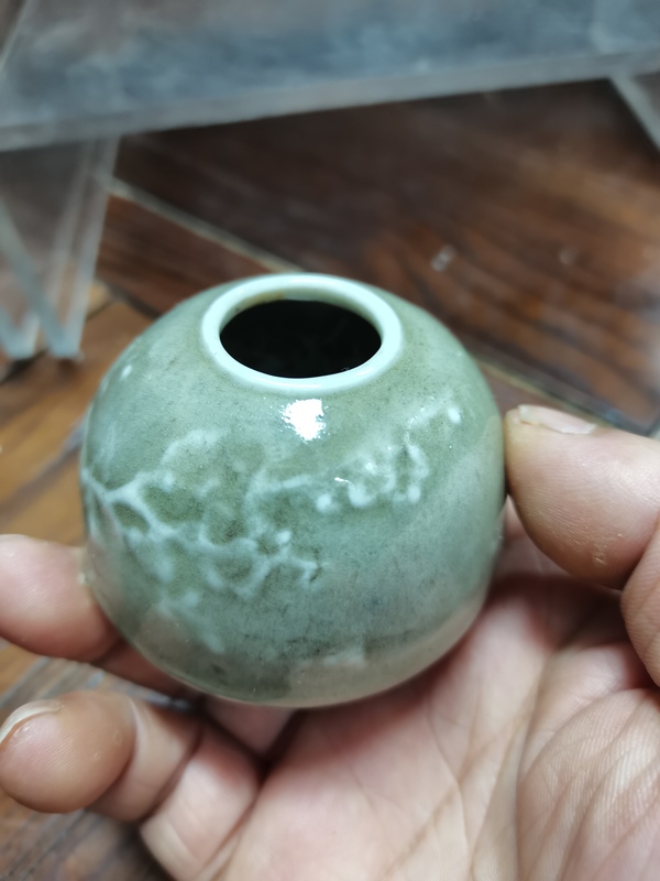 古玩陶瓷青花梅花紋水盂拍賣,當前價格7000元