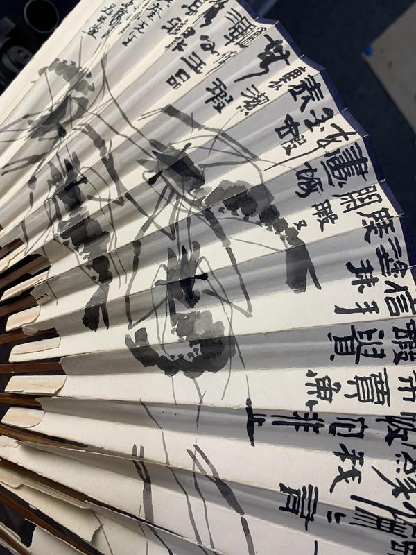古玩字畫揚州竹刻大師張子麟 成扇一柄拍賣,當前價格2888元