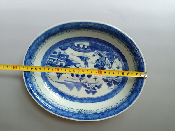 古玩陶瓷青花山水紋盤拍賣,當前價格1780元