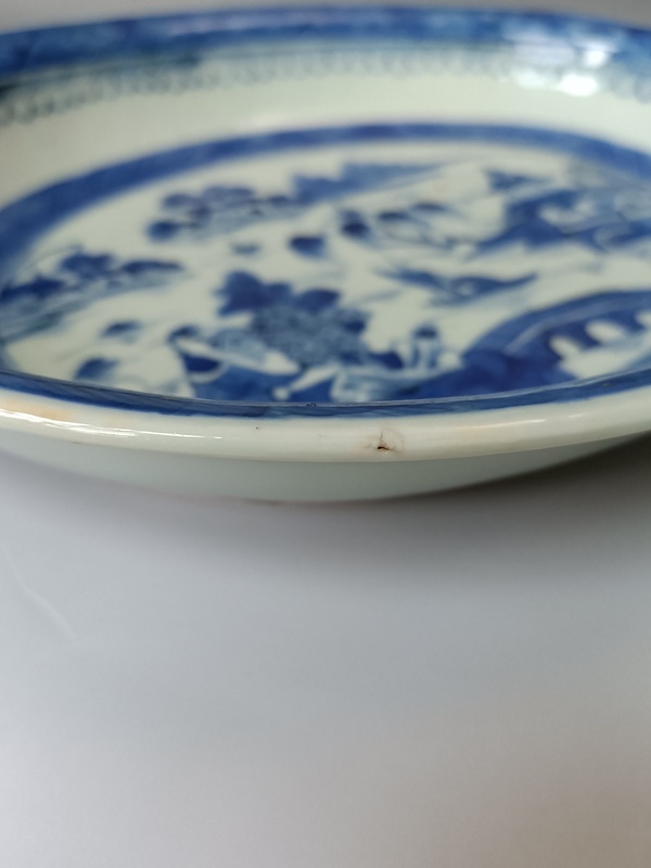 古玩陶瓷青花山水紋盤拍賣,當前價格1780元