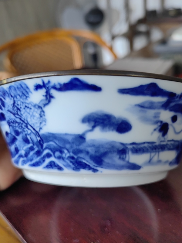 古玩陶瓷青花山水人物紋洗拍賣,當前價格2800元